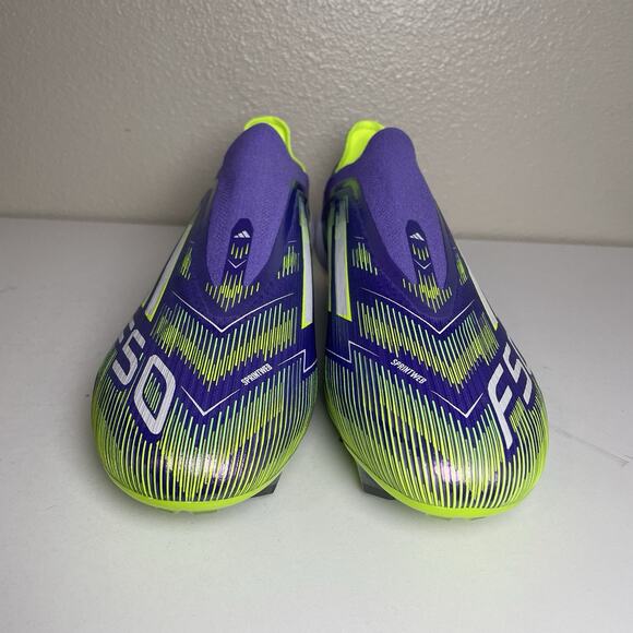Adidas F50 Elite Laceless FG Soccer Cleats Purple Lucid Lemon JH7628 Mens 10.5 main image 8